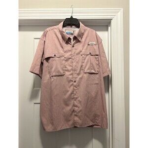 Magellan Fishing Shirt Vented Heathered Red Men's Size XL Button Front Shirt